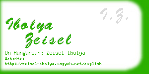 ibolya zeisel business card